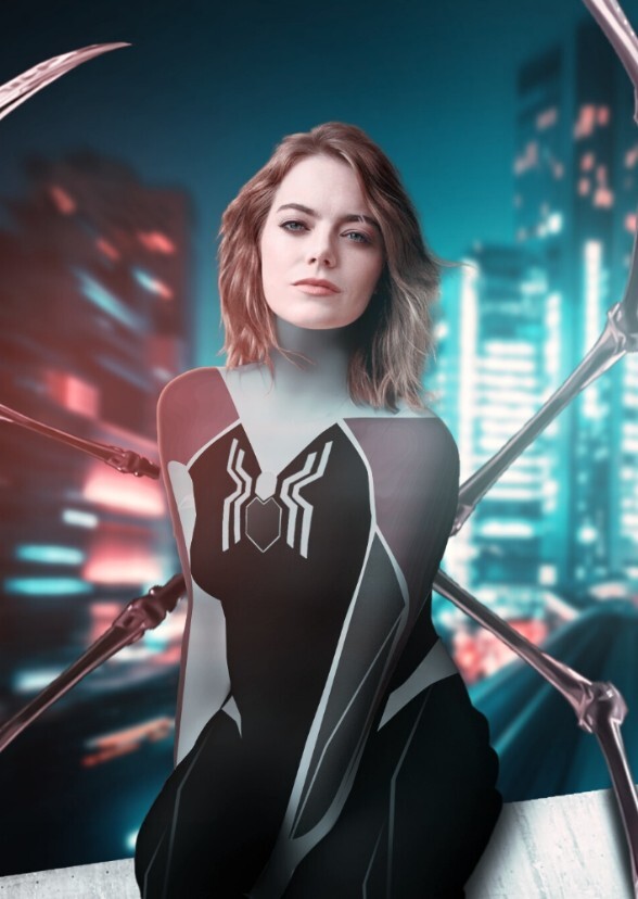 Selena Gomez as iron spider Gwen