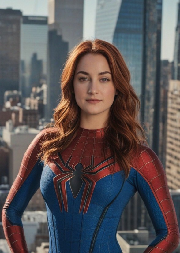 Shaline Woodley as spider woman MJ