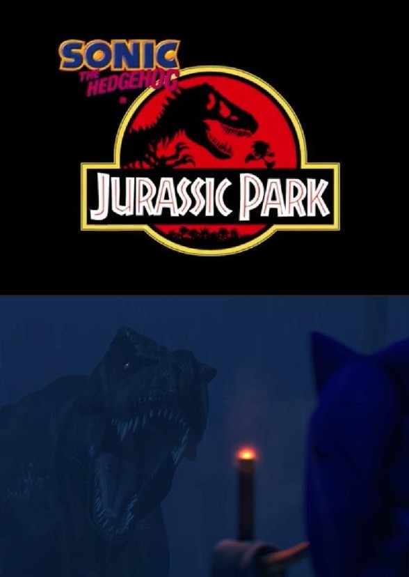 Sonic in Jurassic Park 