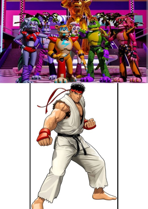 Ryu meets The Glamrocks