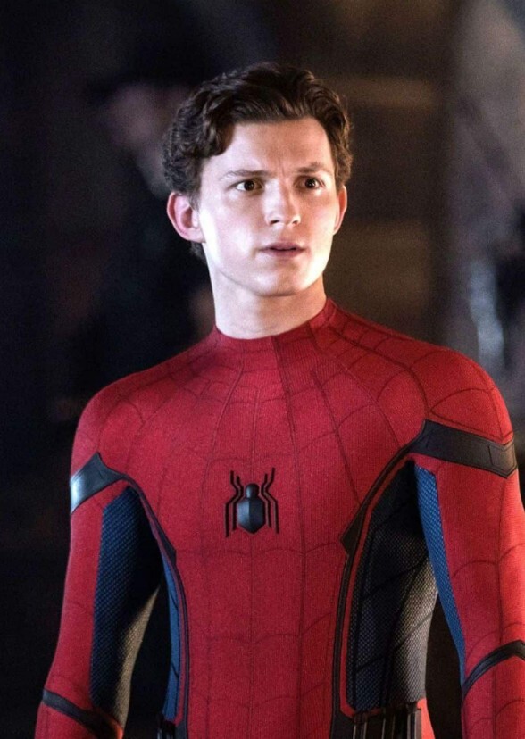 Tom Holland as spider man Peter Parker.