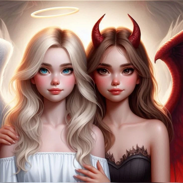 Twins of Angel and Devil