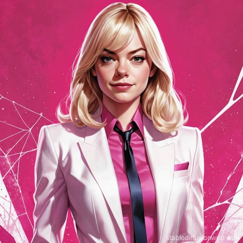 McKenna grace as utmite Gwen Stacey animated Style from earth 90d.