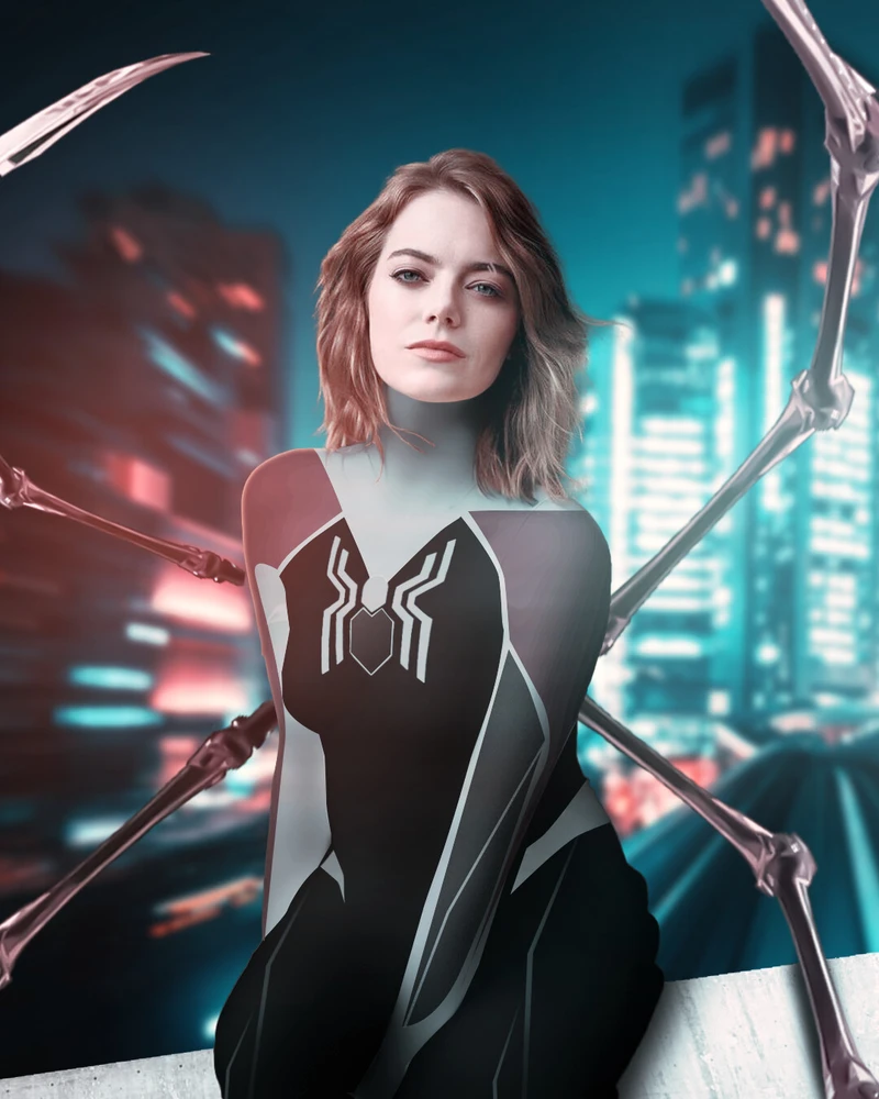 Emma Stone as iron spider Gwen live in the MCU.