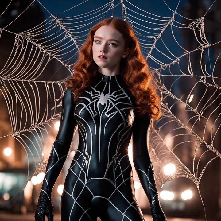 Sadie sink as Scarlett spider Gwen venom