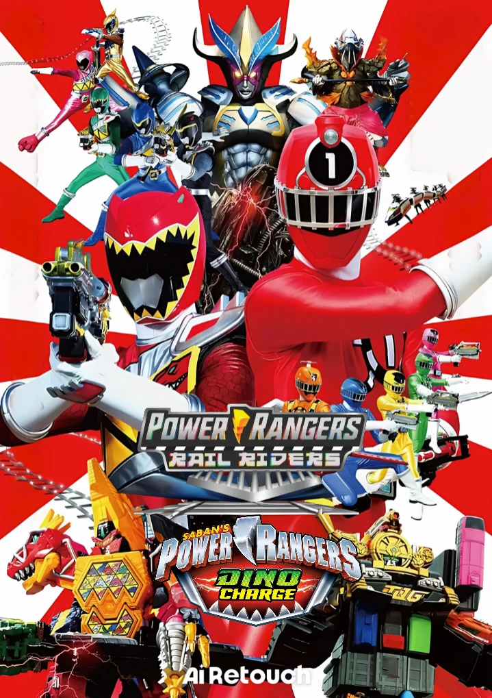 Saban's Power Rangers Rail Riders Team Up Dino Charge 