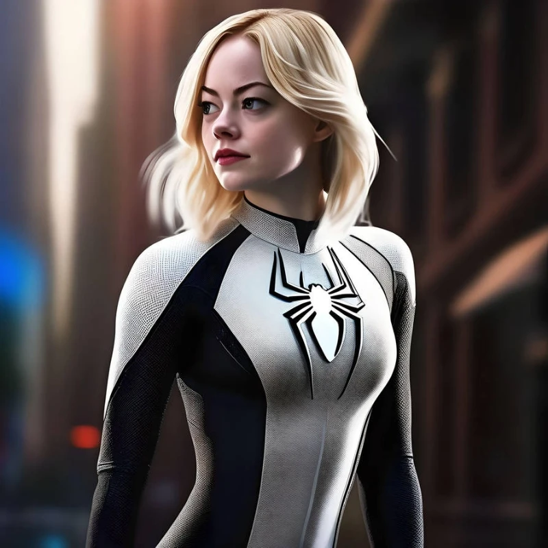 Fan casting meg Donnelly as spider Gwen the rainbow 🌈
