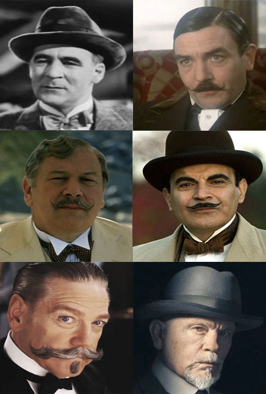 Casing Hercule Poirot in Diffrent Dacades