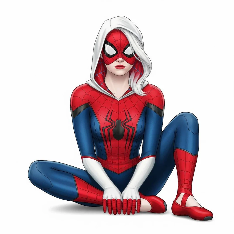 Maya Hawkeye as spider man Gwen