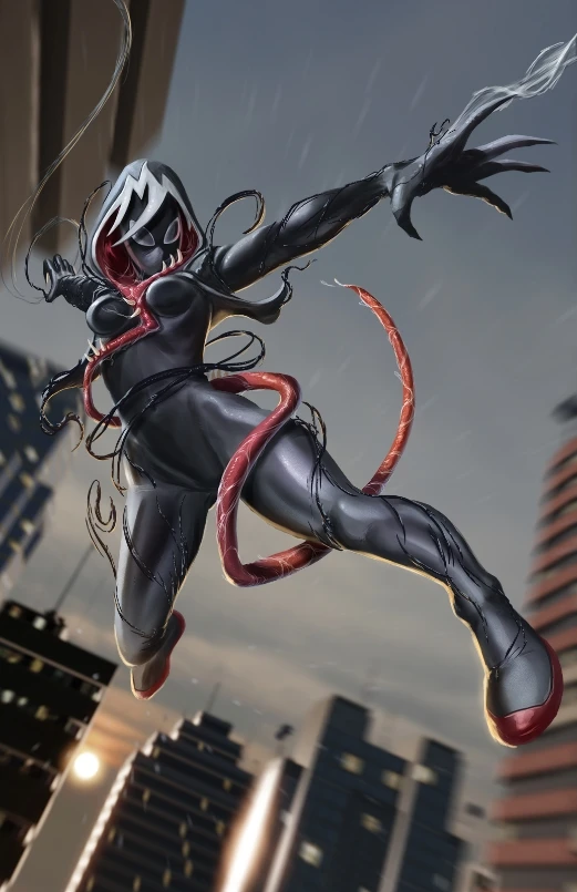 Kathryn Newton as Gwenom animated Style.