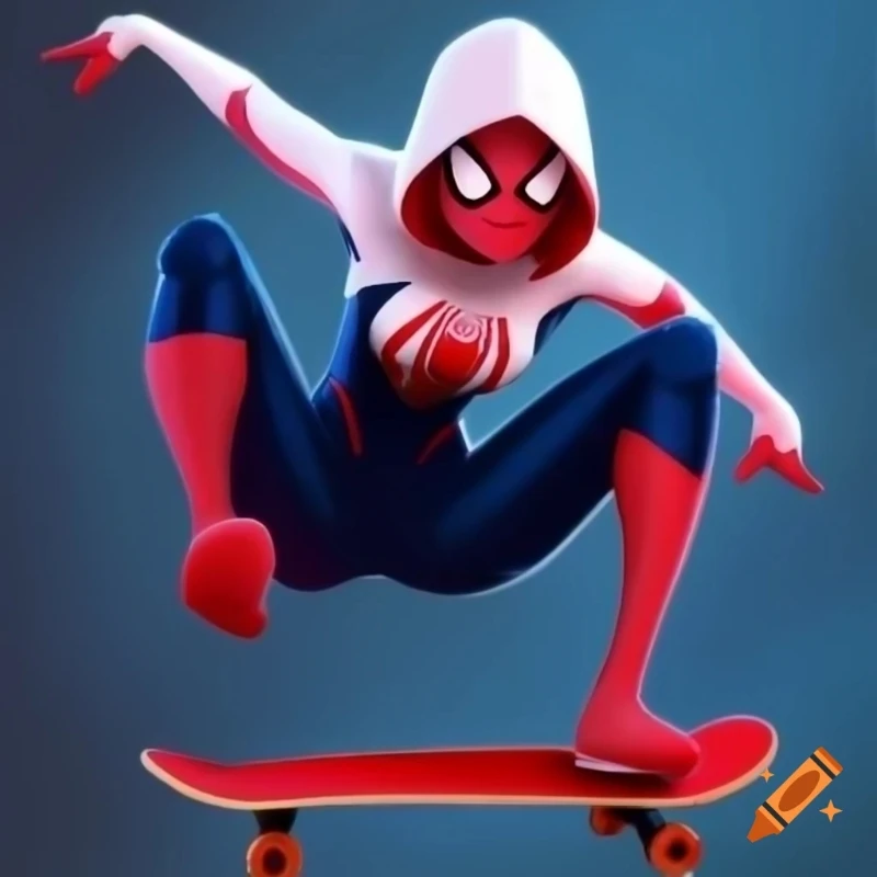 Arianna greenblatt as supiir spider Gwen animated Style 