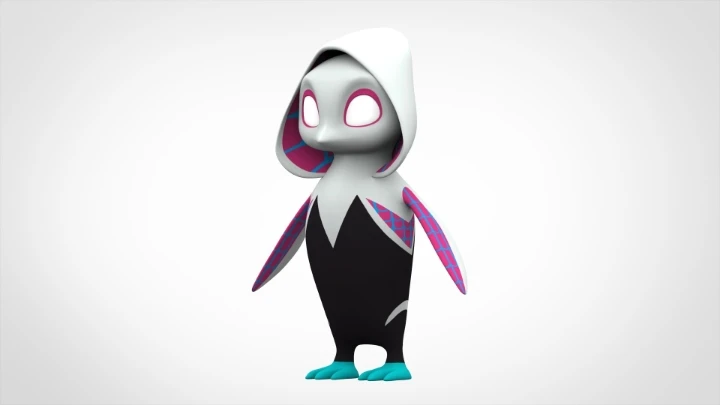 Bella Ramsey as spider guin penguin 🐧