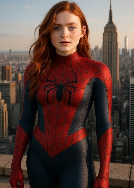Sadie sink as spider girl MJ