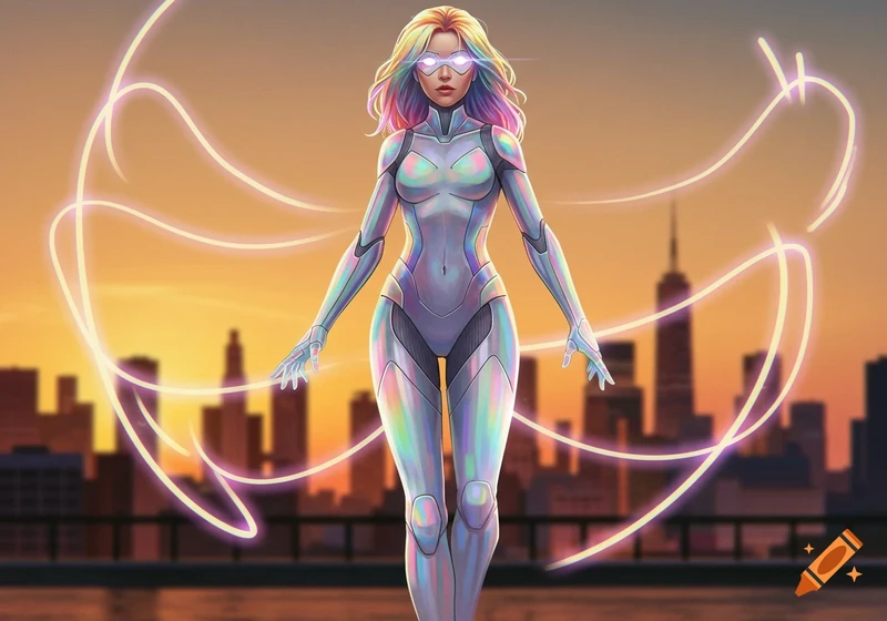 Emma Stone as spider Gwen robot 🤖
