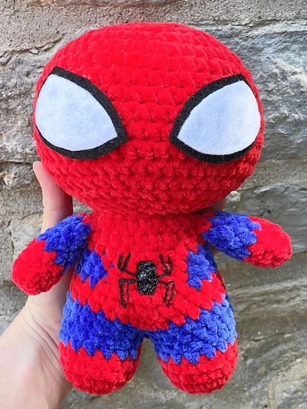 Tom Holland as spider man plushie animated Style