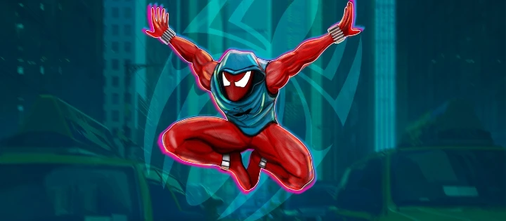Andrew Garfield as Scarlett spider man animation style 