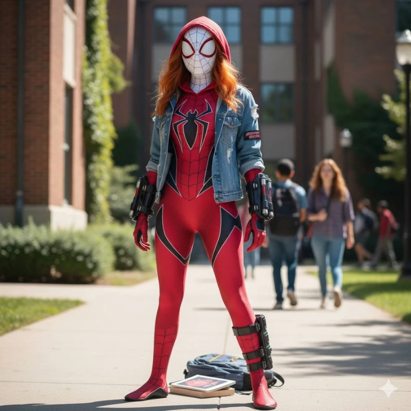 Sadie sink as Scarlett spider Gwen live action into the spider verse 