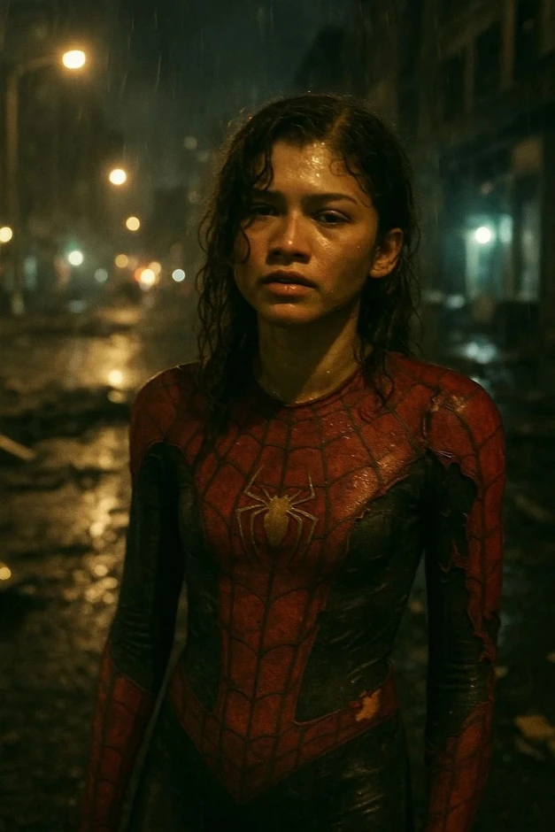 Zeyndya as Scarlett spider MJ MCU  poster