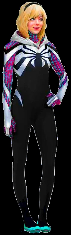 Emma Stone as spider Gwen earth 404