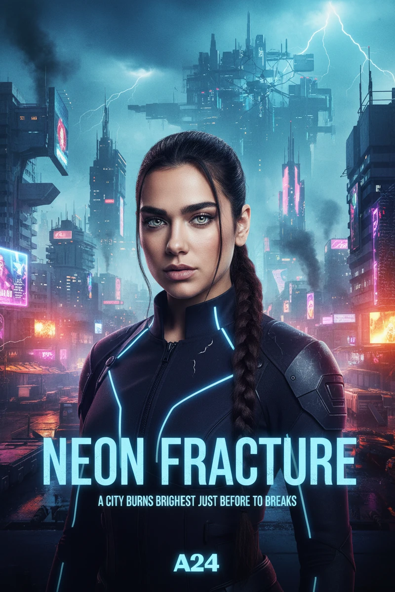 Neon Fracture: A city burns brightest just before it breaks.