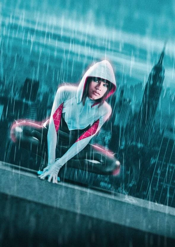 Zeyndya as ghost spider MJ live in the MCU  poster