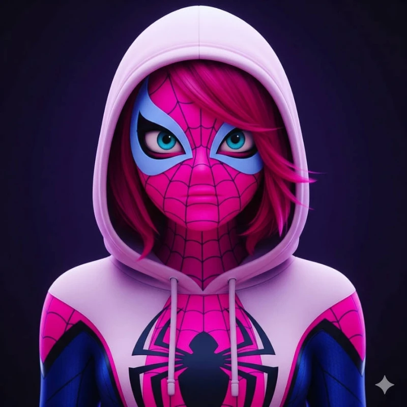 Emma Stone as ghost spider man