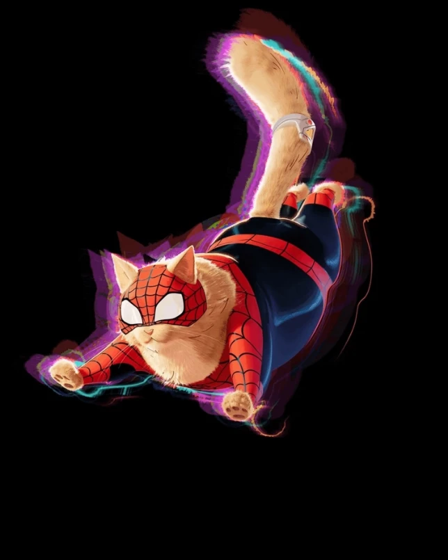 Ben Schwartz as spider man cat 😺 animated