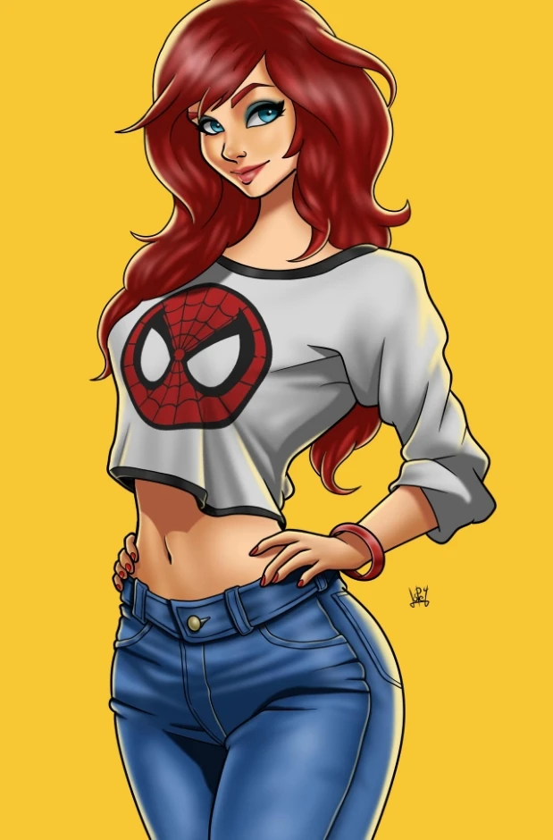 Madeline pecth as MJ animation style from earth 982d