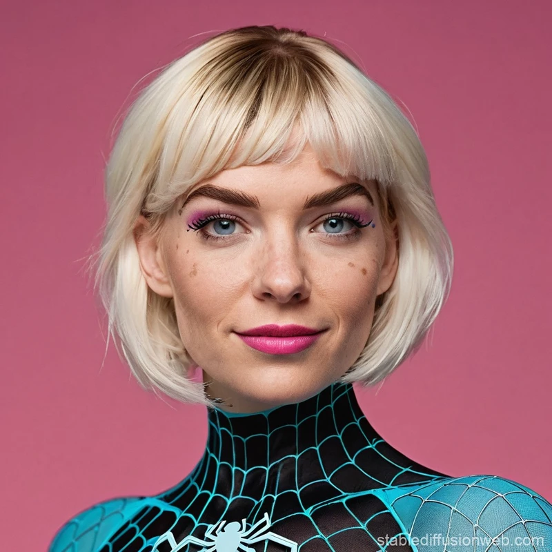 Bryce Dallas Howard as Spider Gwen Storm animated Style.