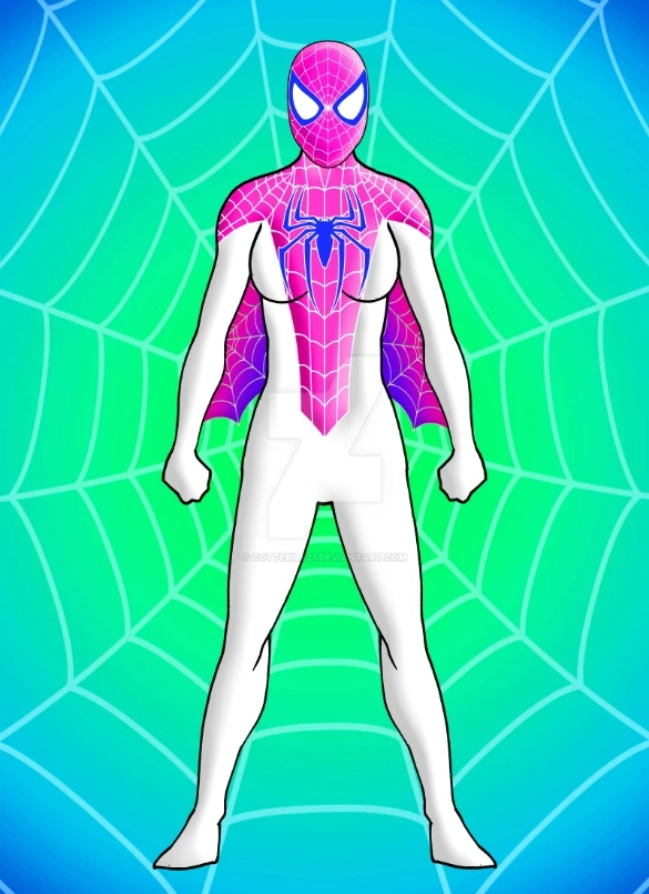 Katie Elizabeth shorter as ghost spider kade animated Style from earth 610d.