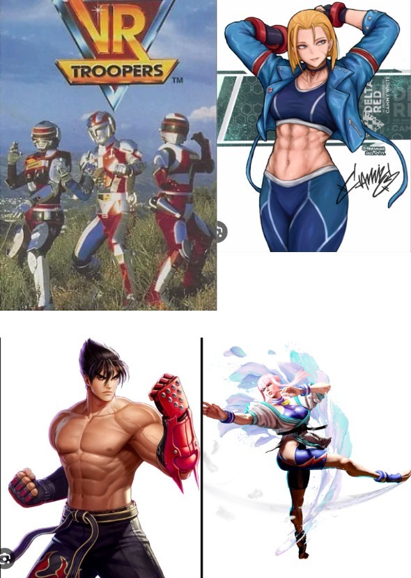VR Troopers, but it's Cammy, Manon and Jin