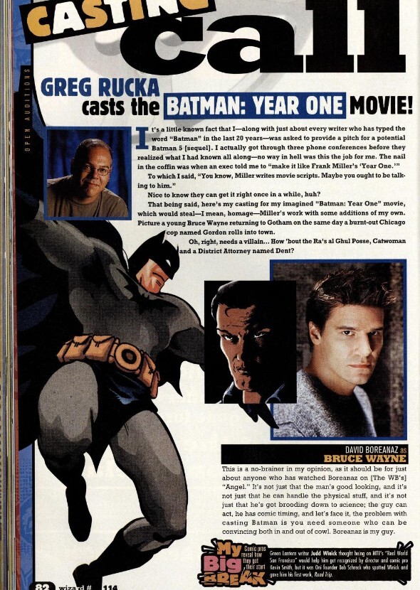 Casting Call: Batman Year One