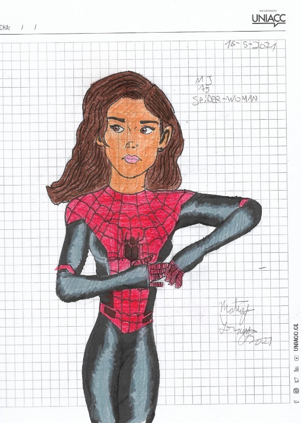 Zeyndya as spider woman mj