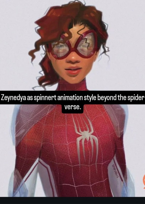 Zeynedya as spinnert beyond the spider verse.