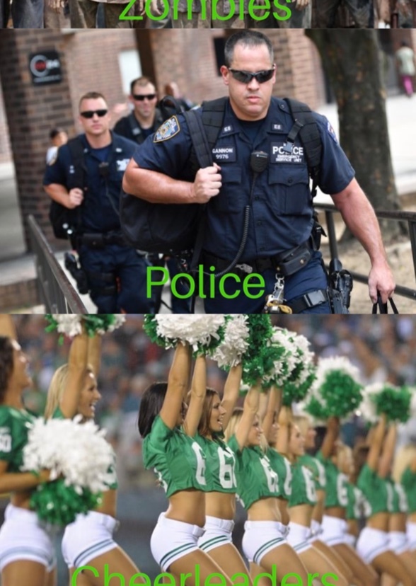 Zombies Vs Poilce Vs Cheerleaders (Subject to change)