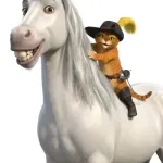 Stallion Donkey and Puss in Boots
