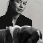 Anna Popplewell and her Saint Bernard
